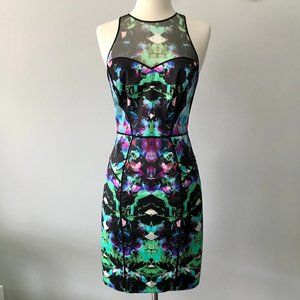 MILLY Mesh Racer Dress in Multi